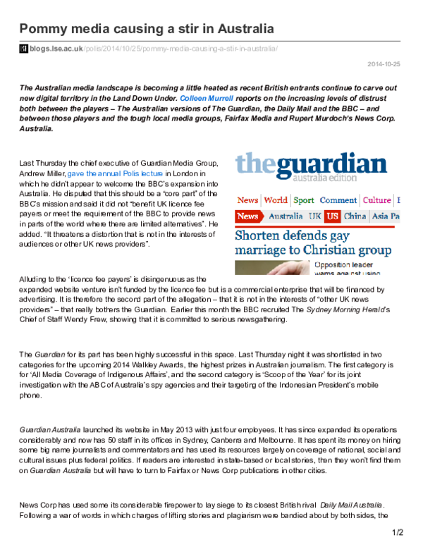 (PDF) Pommy media causing a stir in Australia