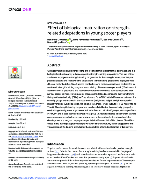 (PDF) Effect of biological maturation on strength-related adaptations ...