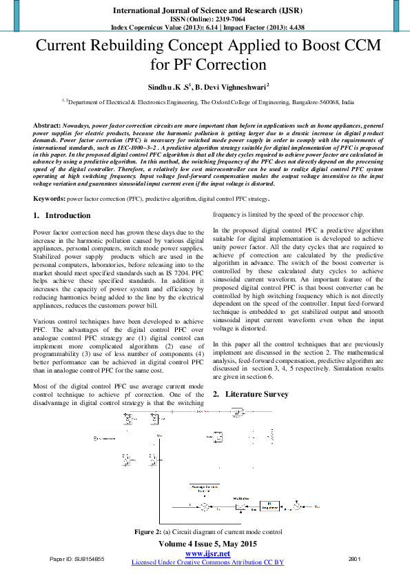 (PDF) Current Rebuilding Concept Applied to Boost CCM for PF Correction ...