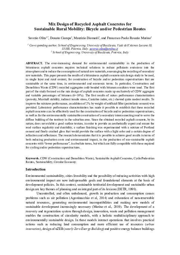 (PDF) Mix Design of Recycled Asphalt Concretes for Sustainable Rural ...