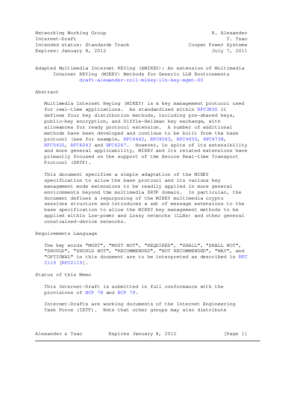 (PDF) Adapted Multimedia Internet KEYing (AMIKEY): An extension of ...