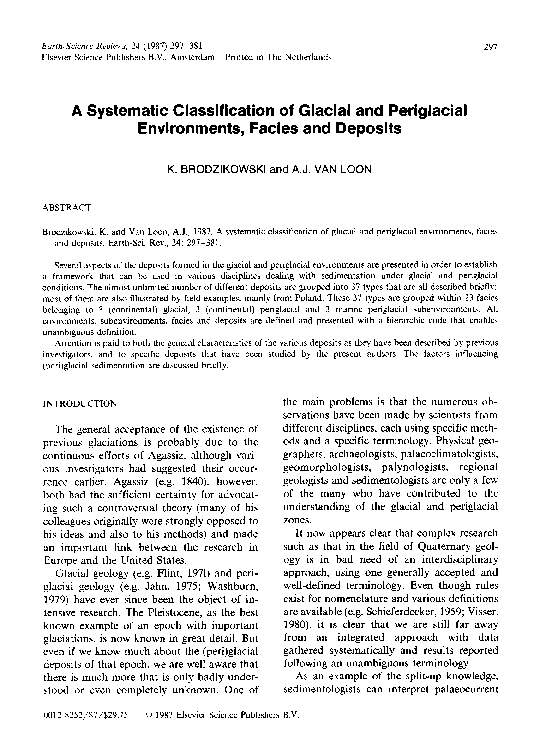 (PDF) A systematic classification of glacial and periglacial ...