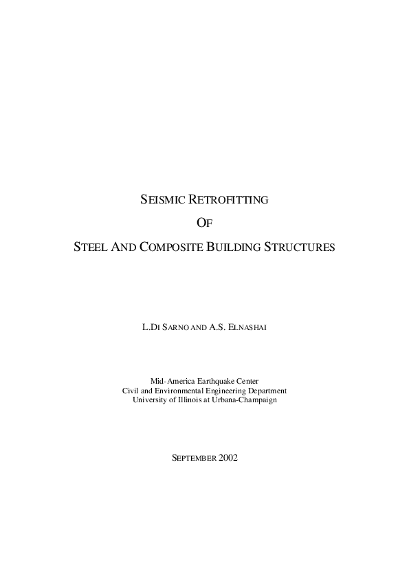 (PDF) Seismic retrofitting of steel and composite building structures