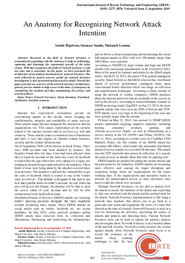 (PDF) An Anatomy for Recognizing Network Attack Intention