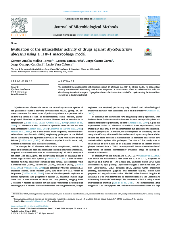 (PDF) Evaluation of the intracellular activity of drugs against ...