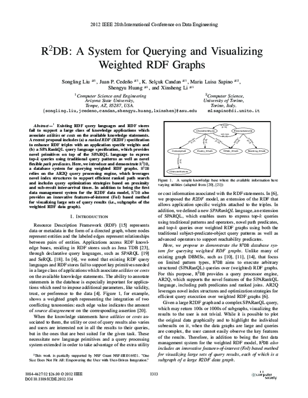 (PDF) R2DB: A System for Querying and Visualizing Weighted RDF Graphs
