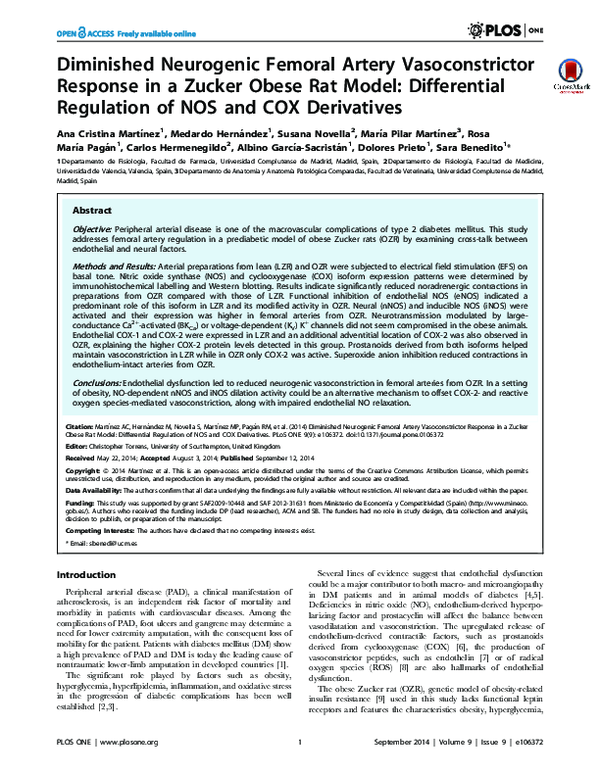 (PDF) Diminished Neurogenic Femoral Artery Vasoconstrictor Response in ...
