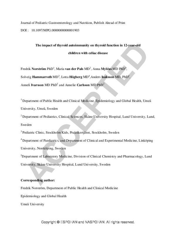 (PDF) The Impact of Thyroid Autoimmunity on Thyroid Function in 12-year ...