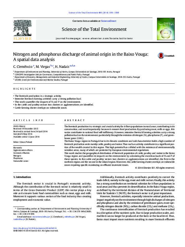 (PDF) Nitrogen and phosphorus discharge of animal origin in the Baixo ...