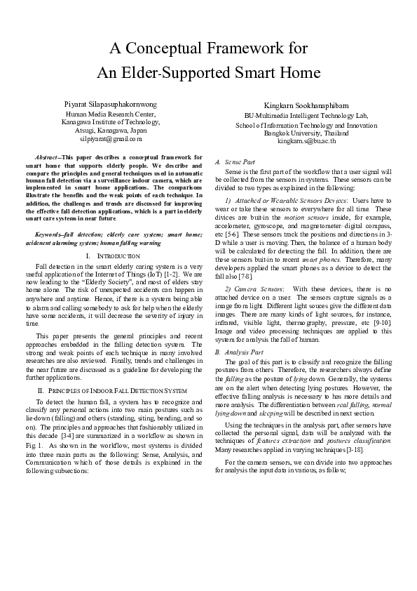 (PDF) A conceptual framework for an elder-supported smart home