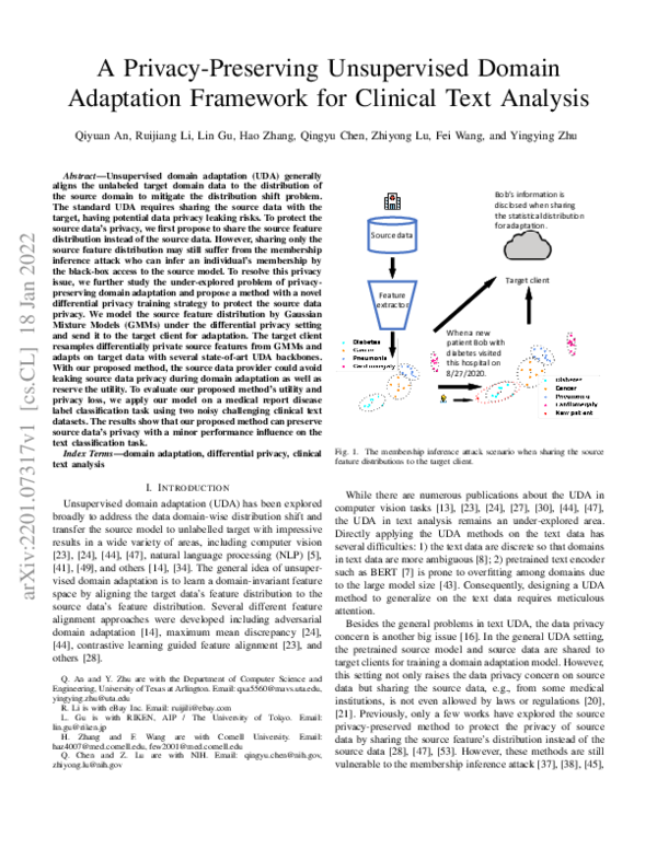 (PDF) A Privacy-Preserving Unsupervised Domain Adaptation Framework for ...