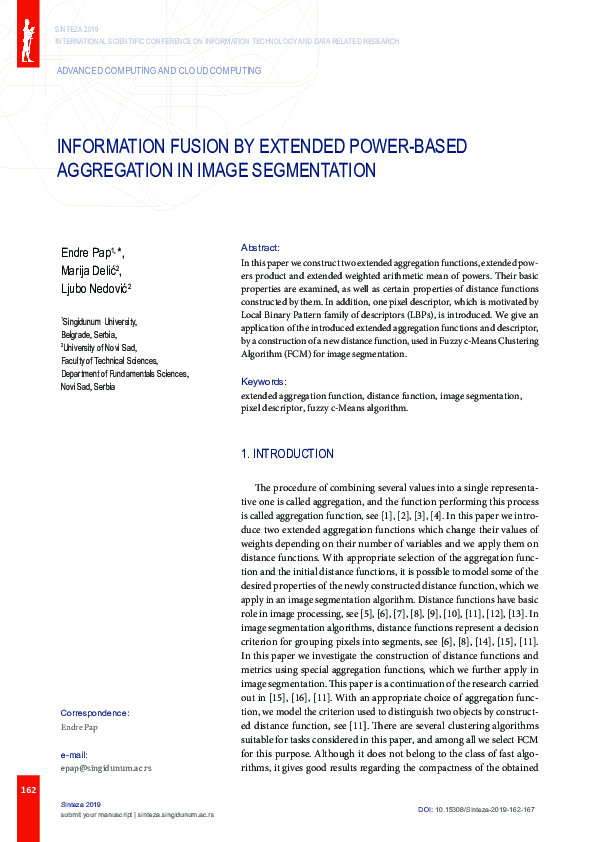 (PDF) Information Fusion by Extended Power-Based Aggregation in Image ...