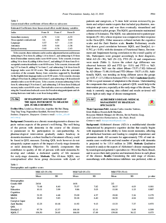 (PDF) Development and Validation of the Sqol Instrument to Measure Qol ...