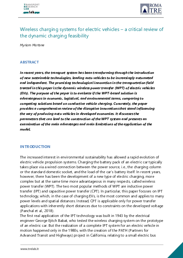 (PDF) Wireless charging systems for electric vehicles – a critical ...