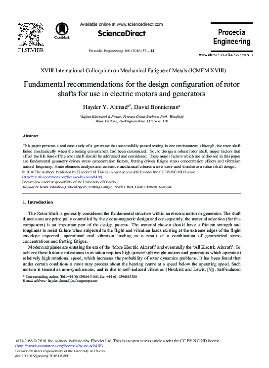 (PDF) Fundamental Recommendations for the Design Configuration of Rotor ...