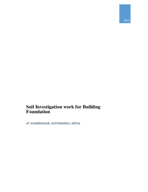 (PDF) Geotechnical Investigation for Building Foundation At Anamnagar ...