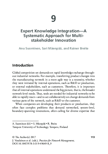 (PDF) Expert Knowledge Integration—A Systematic Approach for Multi ...