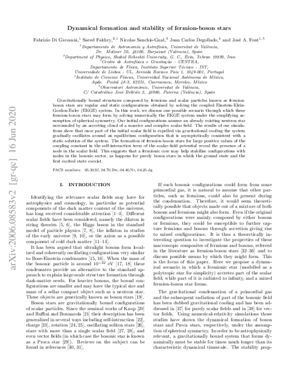 (PDF) Dynamical formation and stability of fermion-boson stars