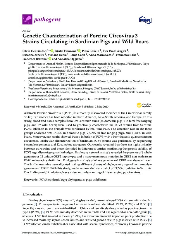 (PDF) Genetic Characterization of Porcine Circovirus 3 Strains ...