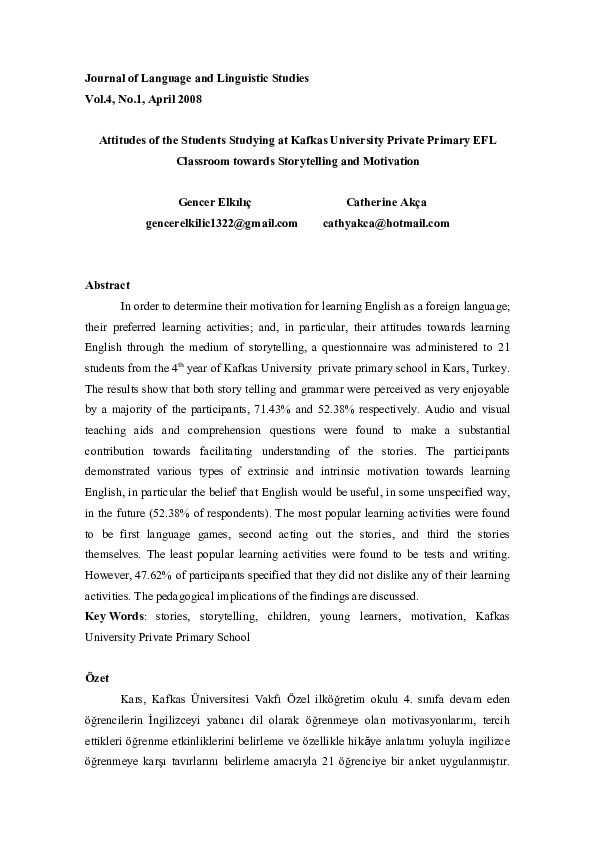 (PDF) Attitudes of the Students Studying at Kafkas University Private ...