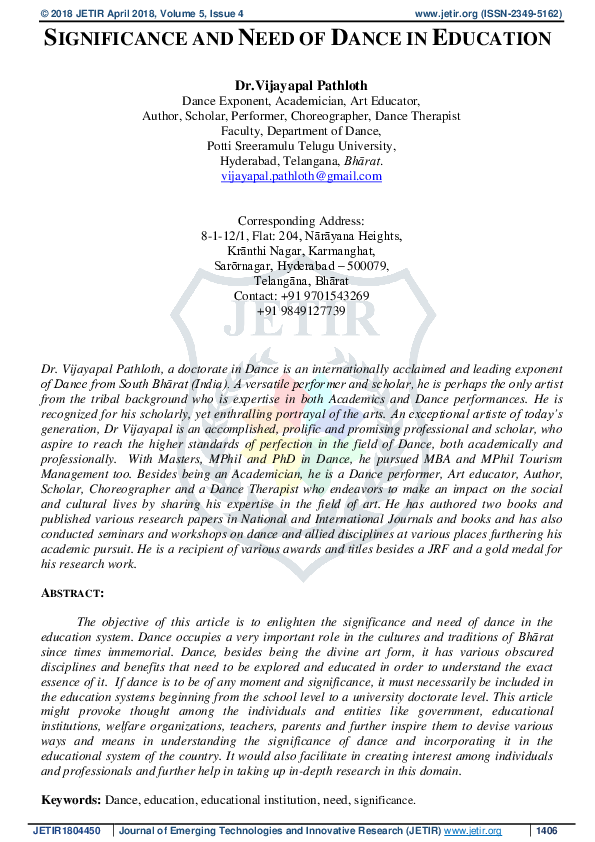 pdf-significance-and-need-of-dance-in-education