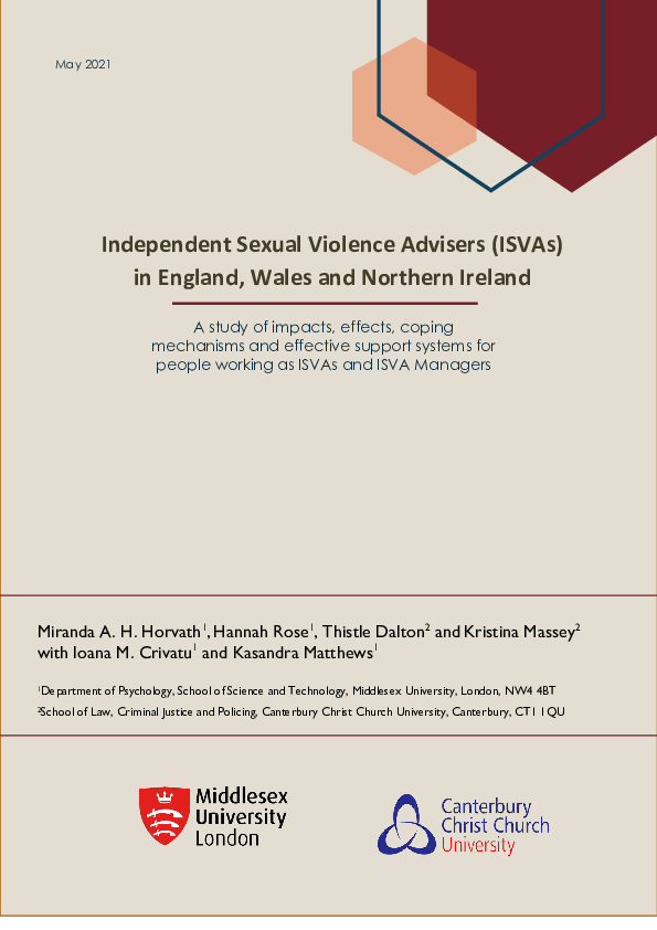 (PDF) Independent sexual violence advisers (ISVAs) in England, Wales ...
