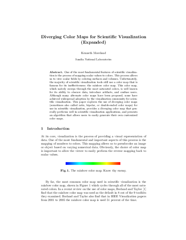 (PDF) Diverging Color Maps for Scientific Visualization