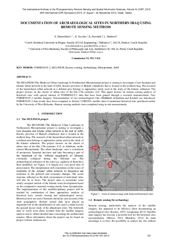 (PDF) Documentation of archaeological sites in northern iraq using ...