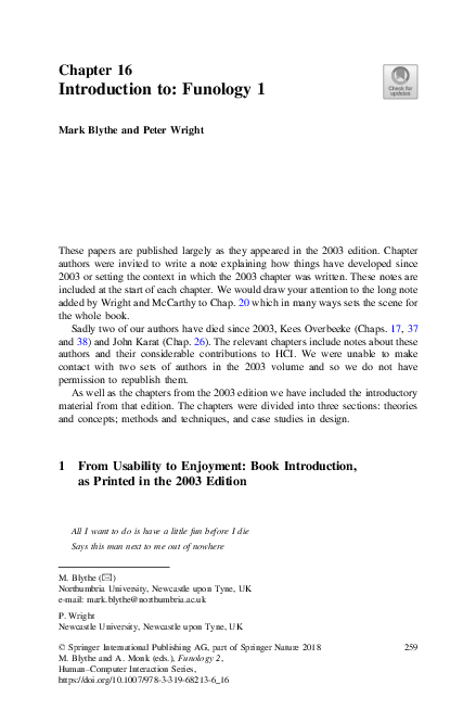 (PDF) Introduction to: Funology 1