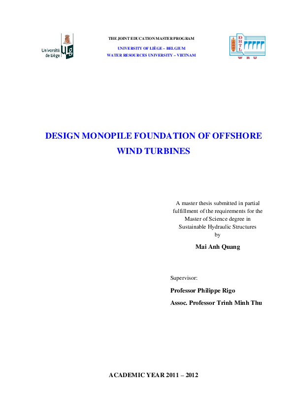 (PDF) Design Monopile Foundation of Offshore Wind Turbines