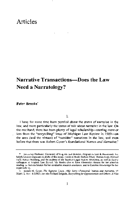 (PDF) Legal Storytelling and Its Importance