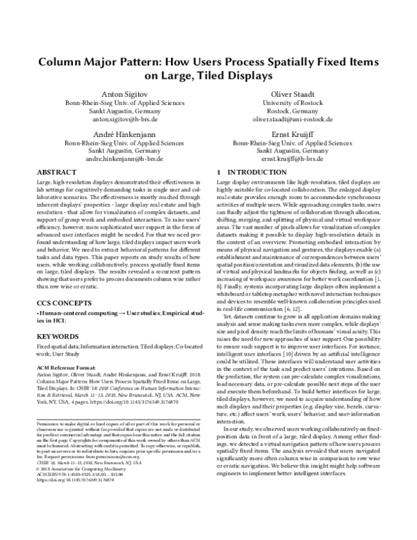 (PDF) Column Major Pattern