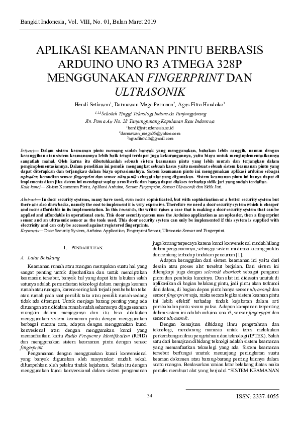 (PDF) Aplikasi Keamanan Pintu Berbasis Arduino Uno R3 Atmega 328p ...