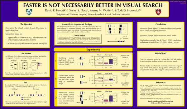 (PDF) Faster is not necessarily better in visual search