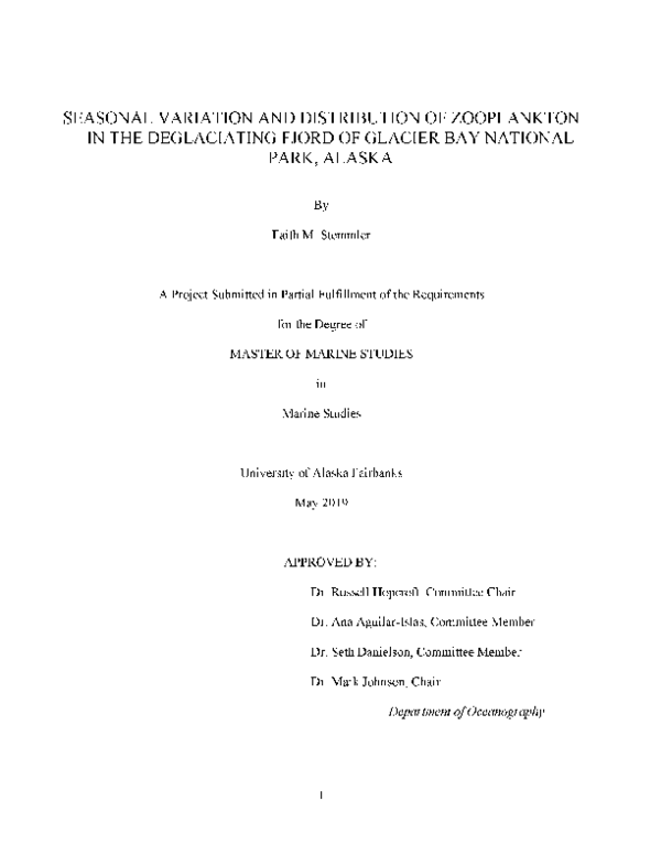 (PDF) Seasonal variation and distribution of zooplankton in the ...