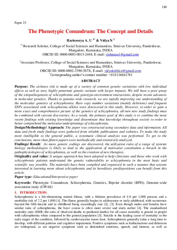 (PDF) The Phenotypic Conundrum: The Concept and Details