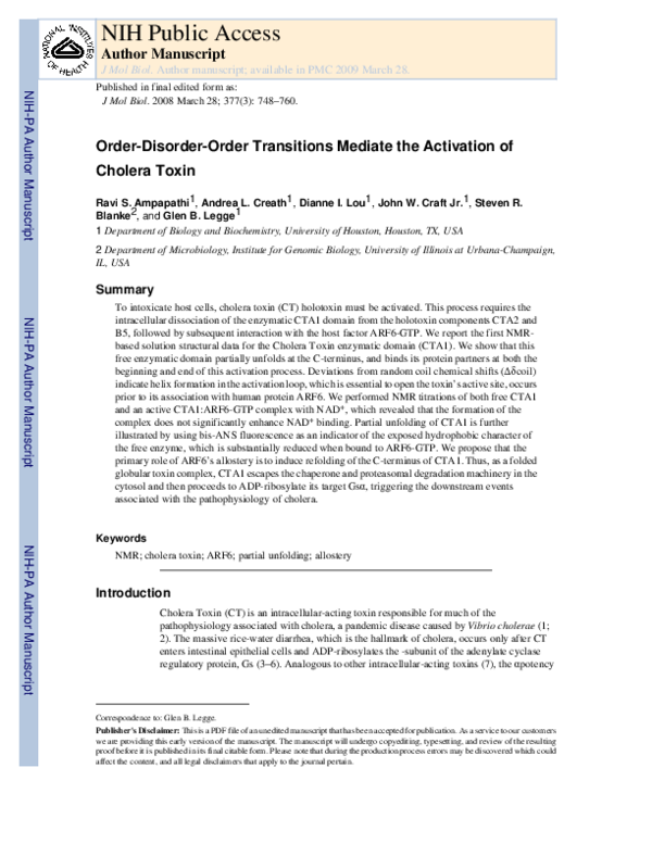 (PDF) Order–Disorder–Order Transitions Mediate the Activation of ...