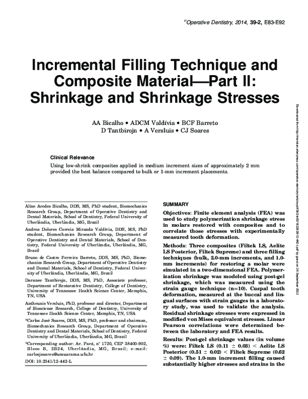 (PDF) Incremental Filling Technique and Composite Material—Part II