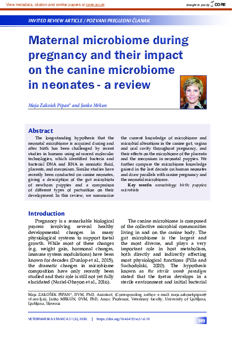 (PDF) Maternal microbiome during pregnancy and their impact on the ...