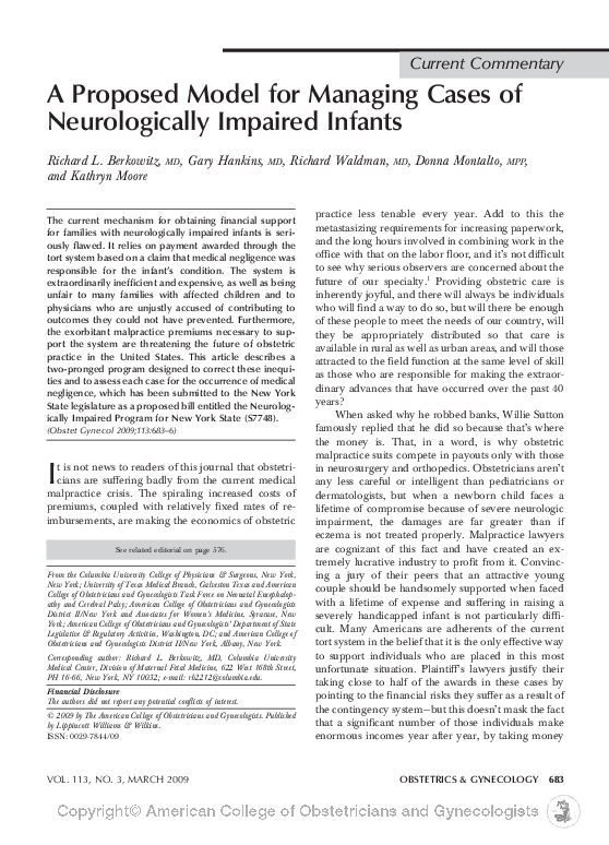 (PDF) A Proposed Model for Managing Cases of Neurologically Impaired ...