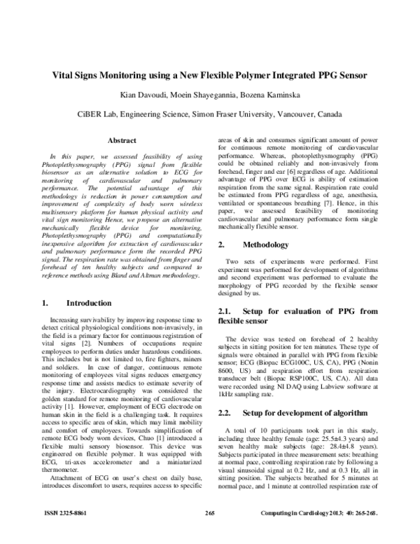 (PDF) Vital signs monitoring using a new flexible polymer integrated ...