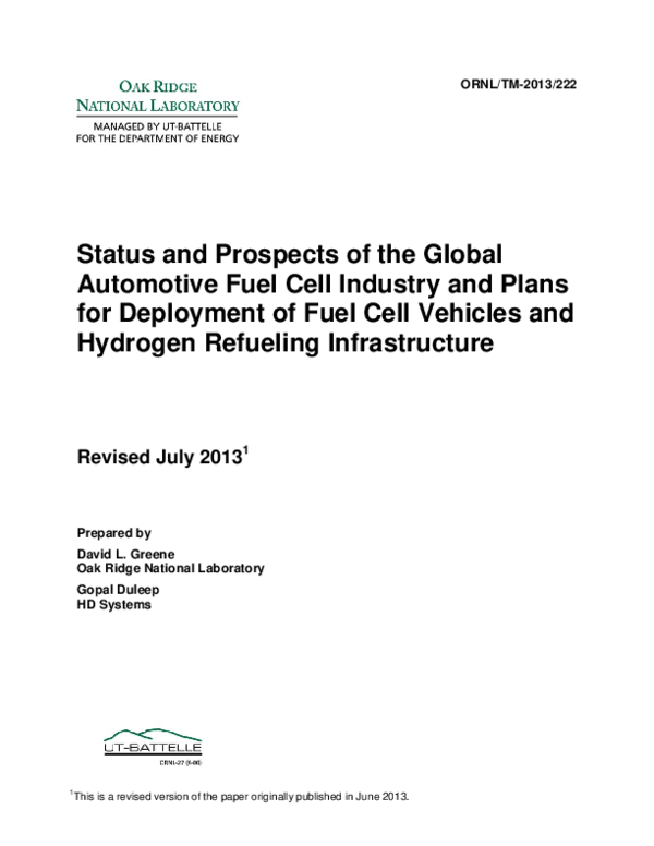 (PDF) Status and Prospects of the Global Automotive Fuel Cell Industry ...