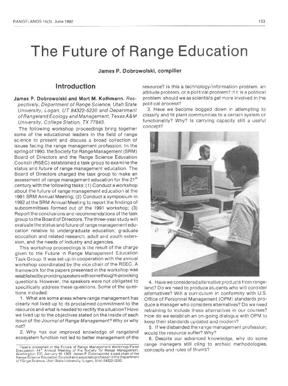 (PDF) The future of range education
