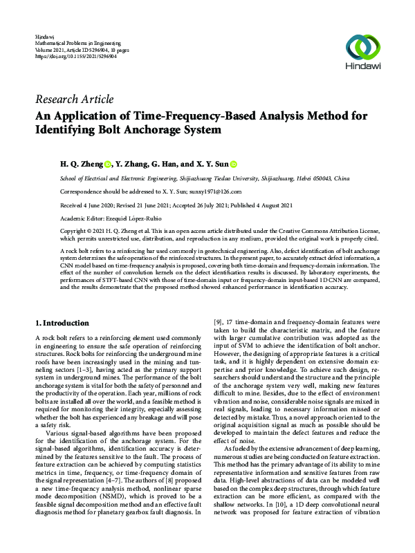 (PDF) An Application of Time-Frequency-Based Analysis Method for ...