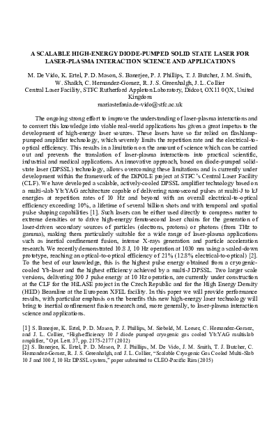 (PDF) A scalable high-energy diode-pumped solid state laser for laser ...