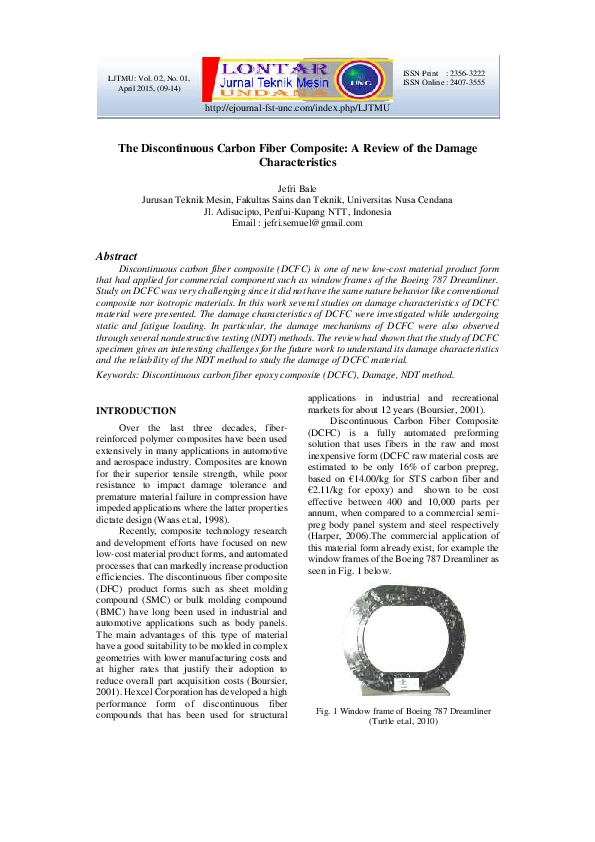(PDF) The Discontinuous Carbon Fiber Composite: A Review of the Damage ...