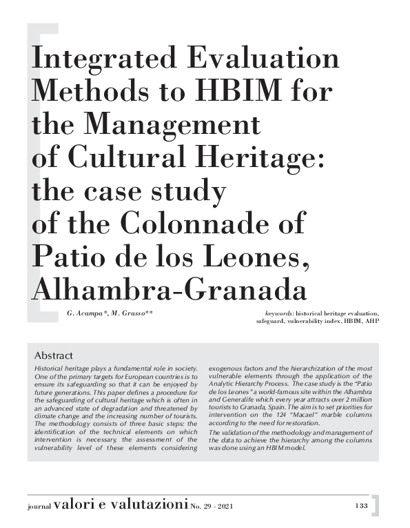 (PDF) Integrated evaluation methods to hbim for the management of ...