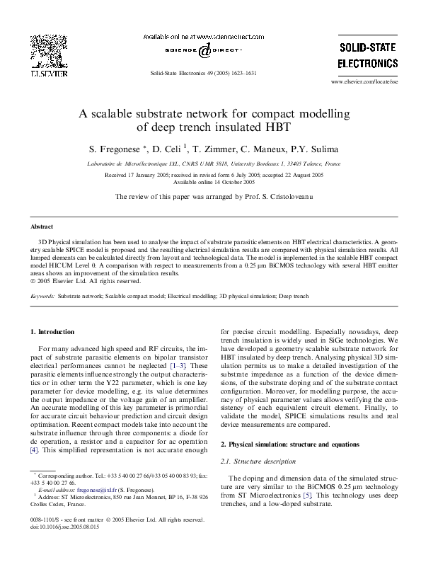 (PDF) A scalable substrate network for compact modelling of deep trench ...