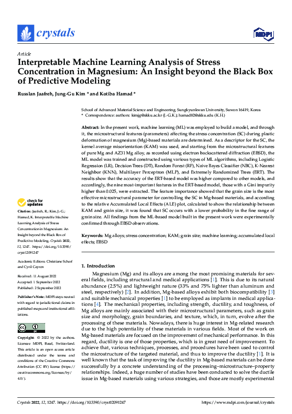 (PDF) Interpretable Machine Learning Analysis of Stress Concentration ...