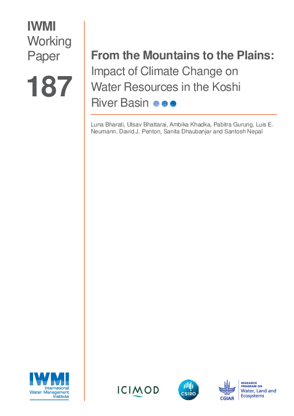 (PDF) From the mountains to the plains: impact of climate change on ...